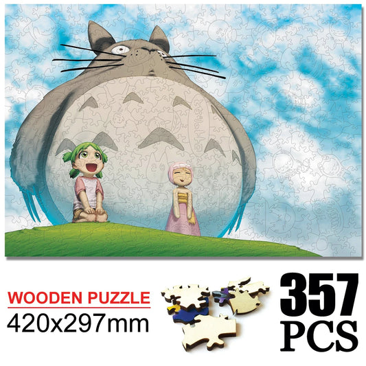 Totoro Wooden Cartoon puzzles children's Anime toy puzzle birthday gift Totoro Jigsaw Adults Decompression Toys