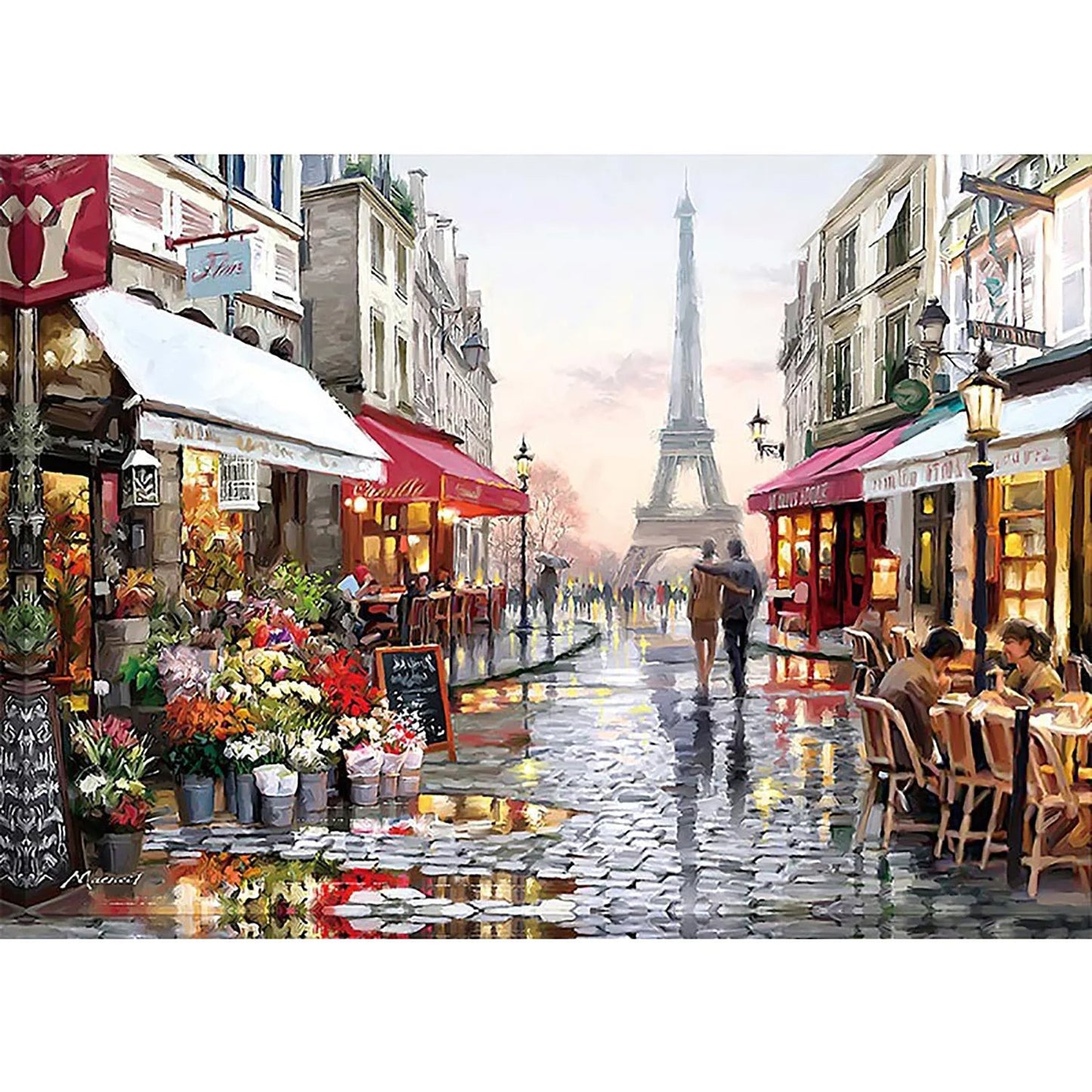 1000 Pieces Paris street Jigsaw Puzzle Home Decor Adults Puzzle Games Family Fun Floor Puzzles Educational Toys for Kids - PlusoneToys