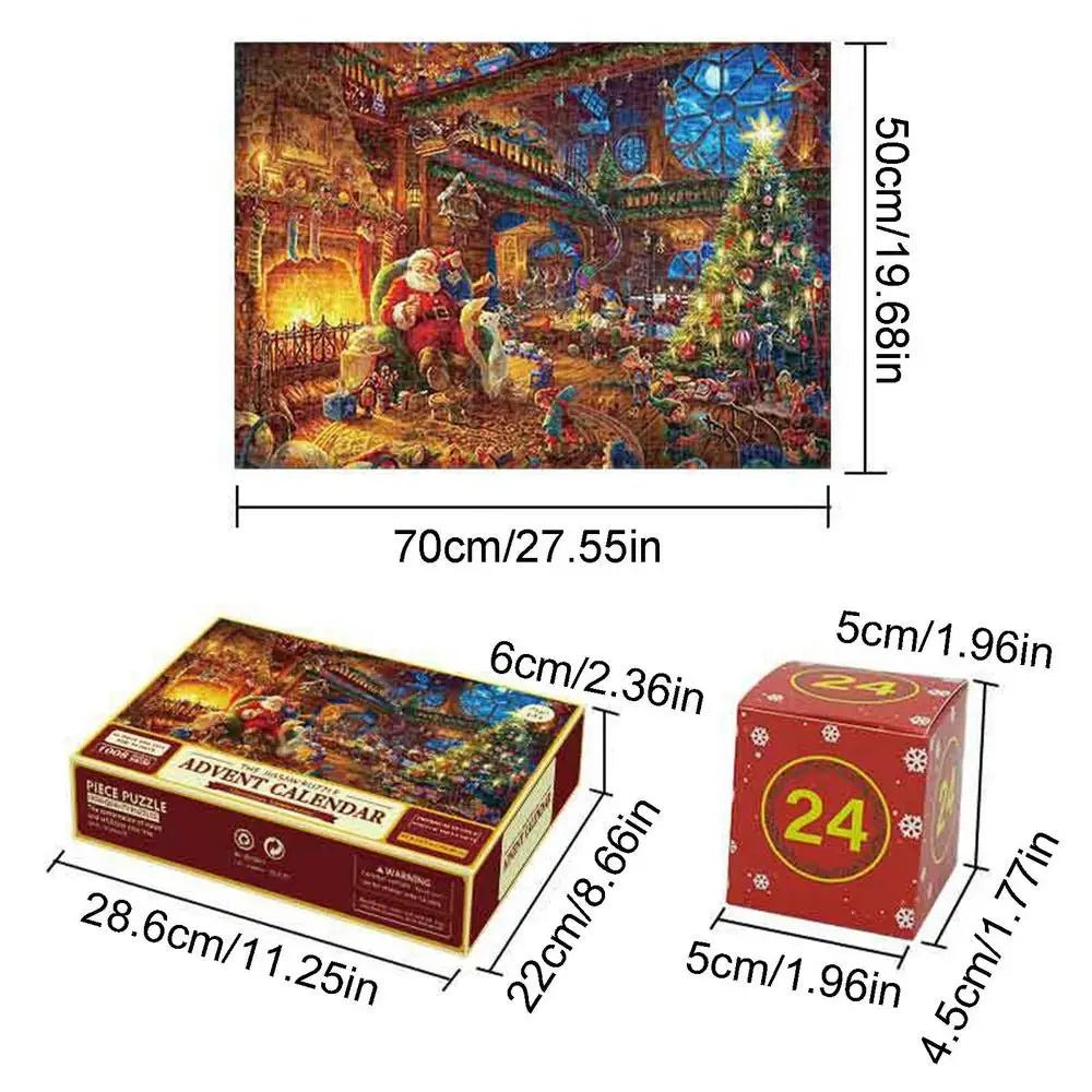 1008PCS Puzzle Christmas Advent Calendar 2023 For Kids - PlusoneToys