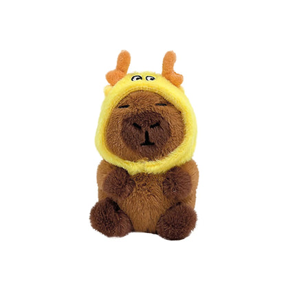 Kawaii Capibara Plush Doll Capybara Anime Bag Pendant Keychain Soft Stuffed Toys Kids Girls Birthday Gift Cute Cartoon Stickers