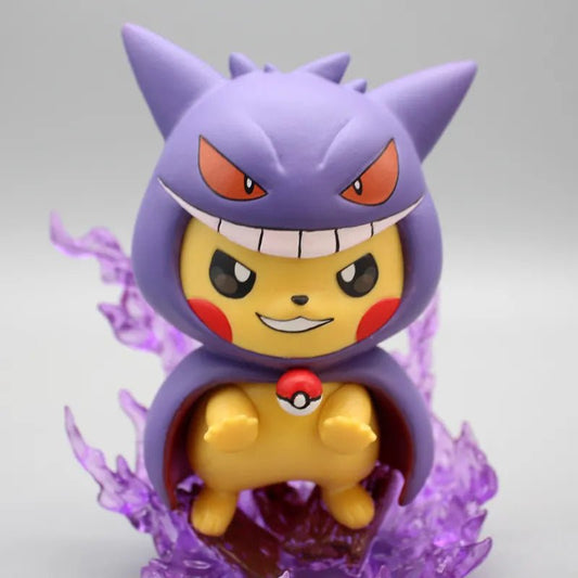 12cm Pokemon Figure Pikachu X Gengar Anime Figures Model Doll Collectible Toy Gifts Cartoon Kawaii Figurine Statue - PlusoneToys