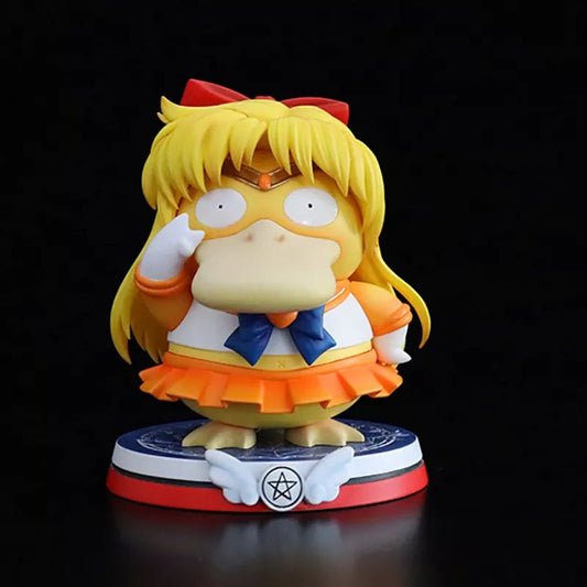 13cm Pokemon Psyduck X Aino Minako Figure Action Anime Figurine Statue Toy Gift - PlusoneToys