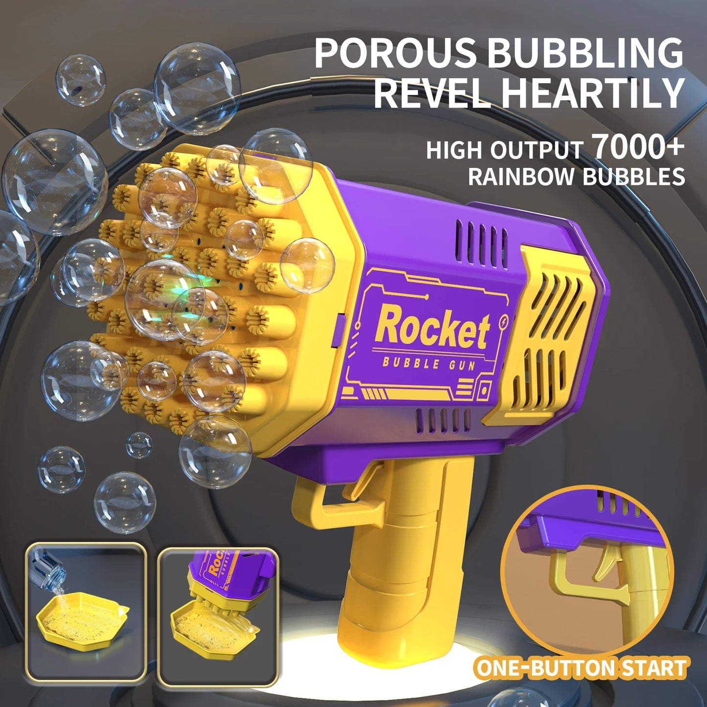 Rocket Electric Bubble Gun