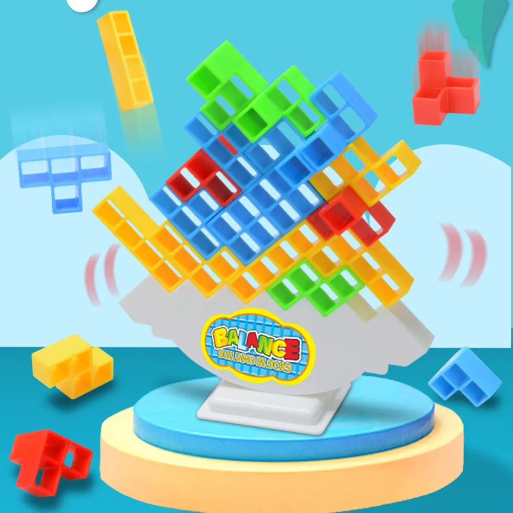 16-48 pcs Balance Stacked Tetra Tower Game - PlusoneToys