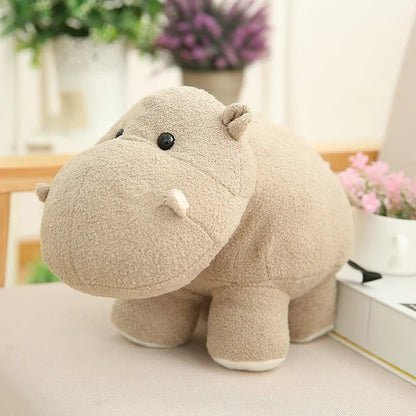 18cm Plush Hippo Toy Cute Big Ear Elephant Doll Toys for Boys Lifelike Stuffed Animals Home Desk Decor Birthday Gift for Girls - PlusoneToys