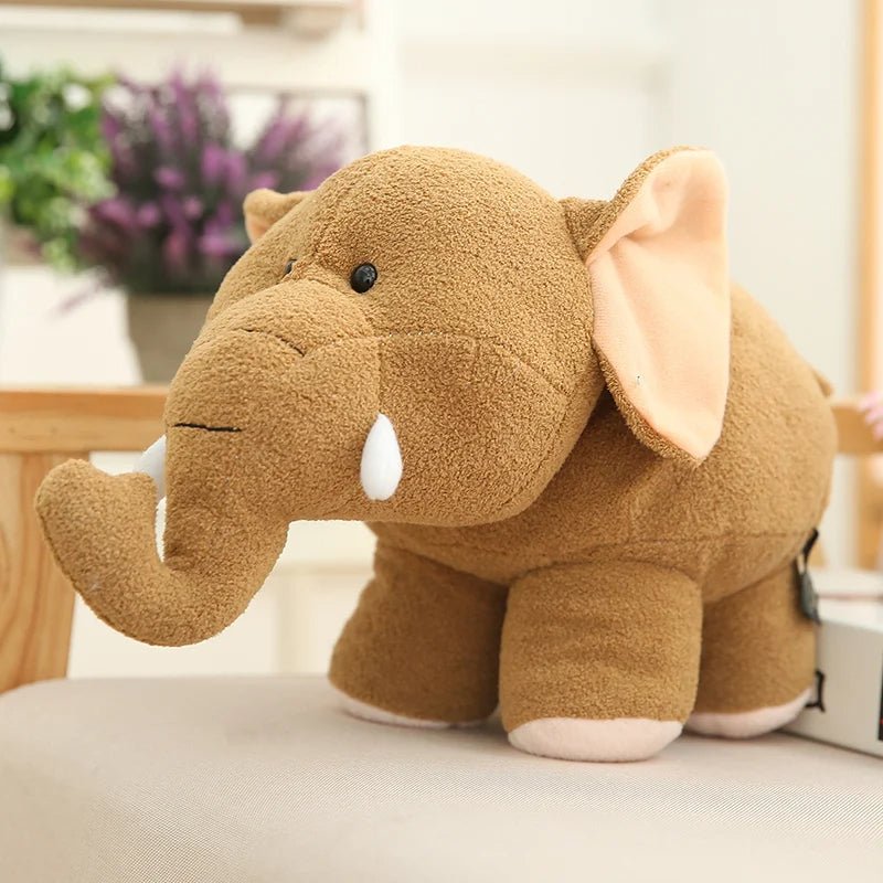 18cm Plush Hippo Toy Cute Big Ear Elephant Doll Toys for Boys Lifelike Stuffed Animals Home Desk Decor Birthday Gift for Girls - PlusoneToys