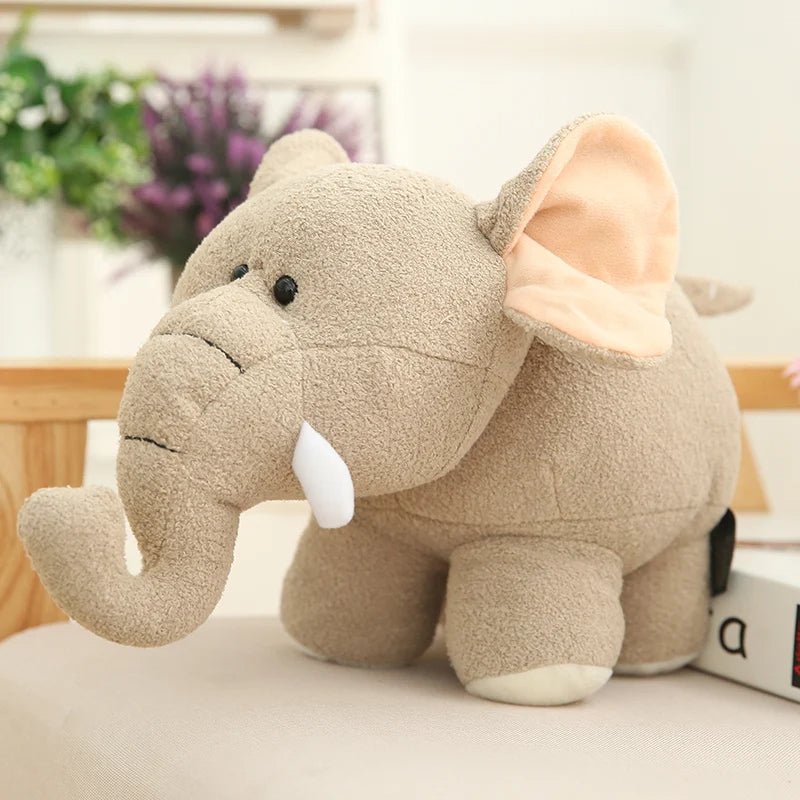 18cm Plush Hippo Toy Cute Big Ear Elephant Doll Toys for Boys Lifelike Stuffed Animals Home Desk Decor Birthday Gift for Girls - PlusoneToys