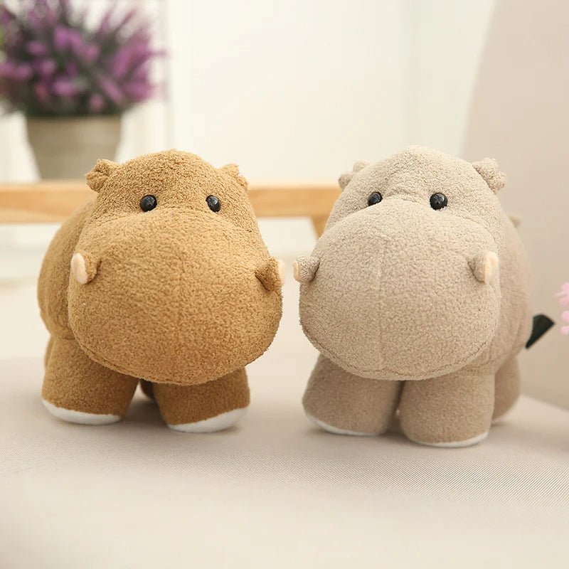 18cm Plush Hippo Toy Cute Big Ear Elephant Doll Toys for Boys Lifelike Stuffed Animals Home Desk Decor Birthday Gift for Girls - PlusoneToys