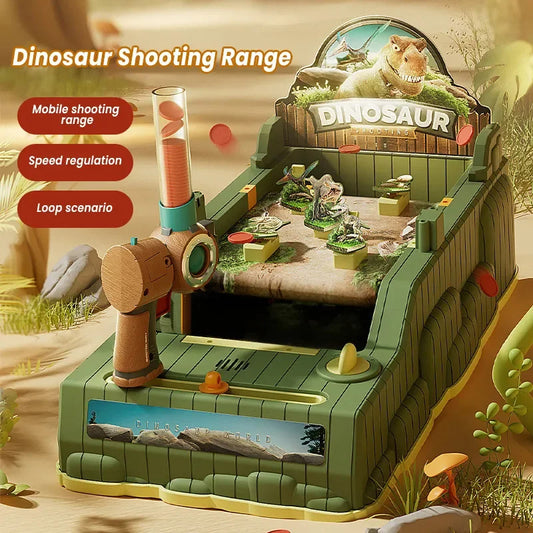 Dinosaur Shooting Table Children's Puzzle Challenge Pinball Table Game Focus Training Shooting Game Machine Ejection Toys