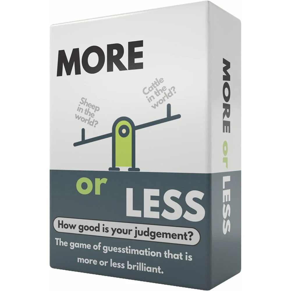 More or Less Card Game How Good How Good Is Your Judgement| Board Game