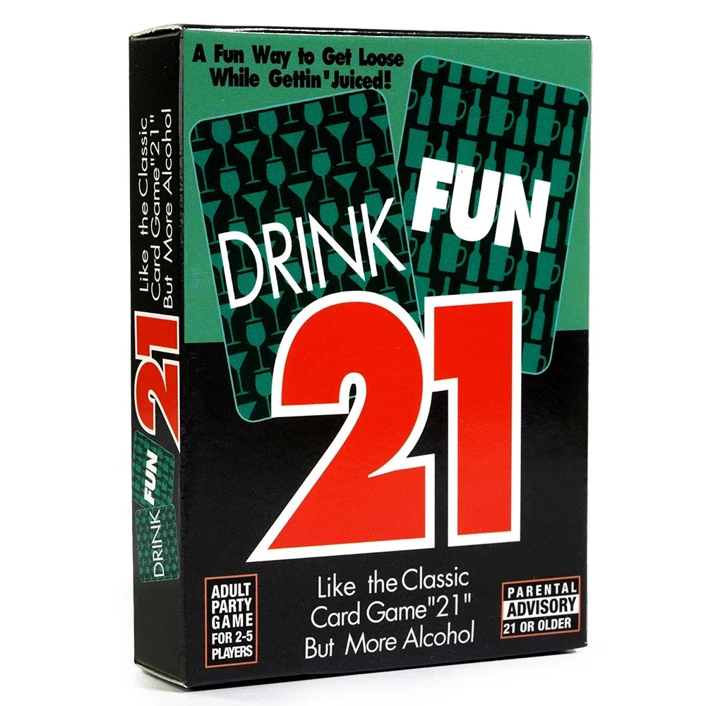 Drink Fun 21 Card Game A Hilarious Drinking Card Game Like The Classic Card Game 21 But More Alcohol 56 Pcs Cards