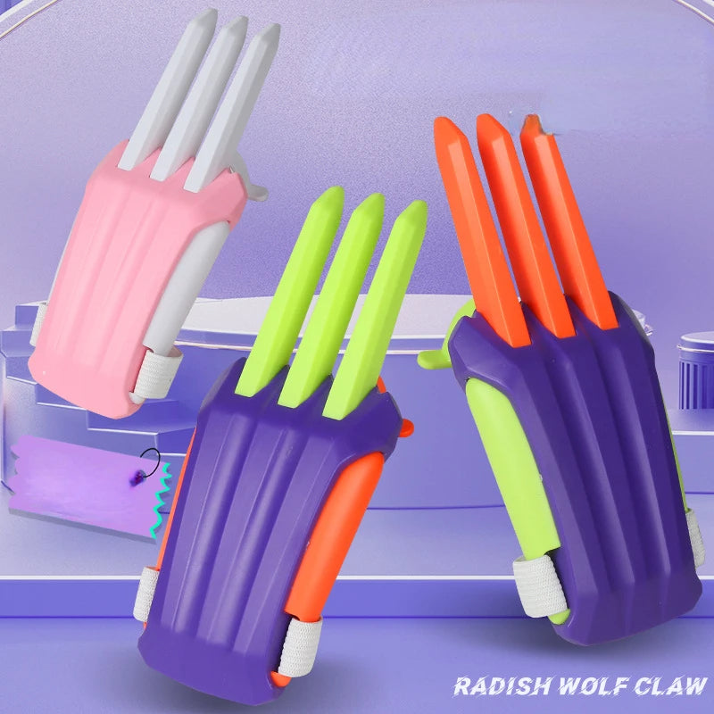 WEPICK Wolverine Radish Claw Knife Creative Students Decompress Children To Vent Retractable Radish King Kong Novelty Claw Toys