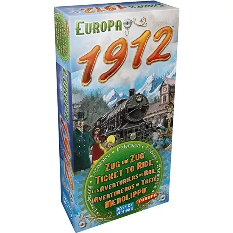 Ticket To Ride Europa 1912 Board Game EXPANSION Train Route-Building Strategy Game Party Play Cards Game Plot Board Game