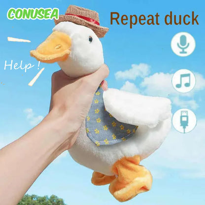 Electric Plush Toys Speaker Talking Replay Duck Dancer Recording Singing Dancing Ducks Electronic Doll Baby Toys for Children