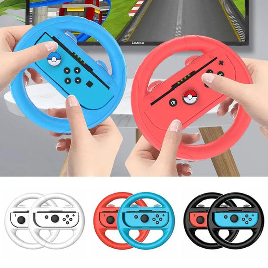 2 pcs/Lot Racing Steering Wheels for Switch OLED Joy con Controller NS Handle Grips for NS Switch Gaming Accessories - PlusoneToys