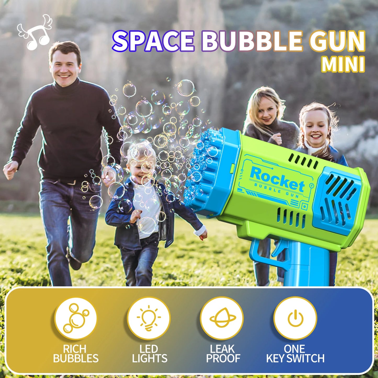 Rocket Electric Bubble Gun