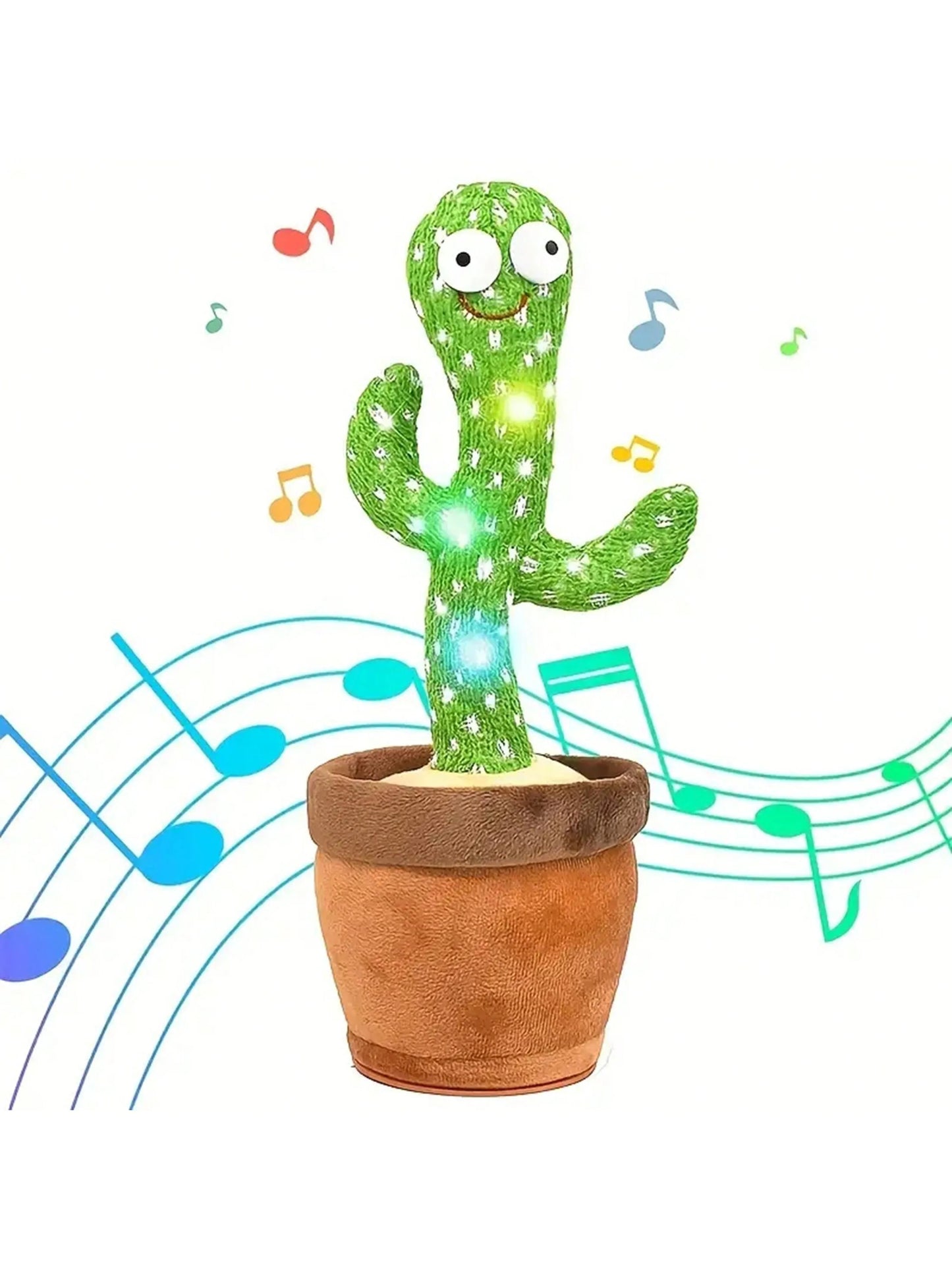 Dancing Cactus Repeat Talking Toy Electronic Plush Toys Can Sing Record Lighten USB Early Education Funny Gift Interactive Bled