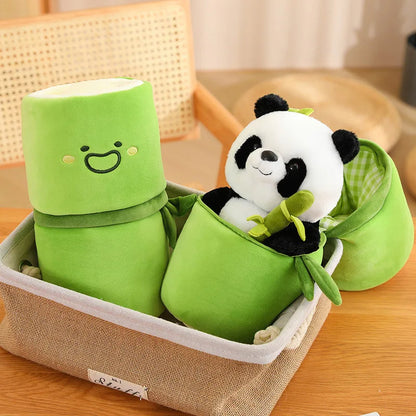 Kawaii Bamboo Panda Doll Plush Dolls Toy Soft Stuffed Plush Plushie Pillow Toys for Girls Girlfriend Chidren Gifts Halloween