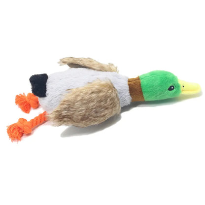 Cute Plush Duck Sound Toy Stuffed Squeaky Animal Squeak Dog Toy Cleaning Tooth Dog Chew Rope Toys Pet Dog Accessories Toys