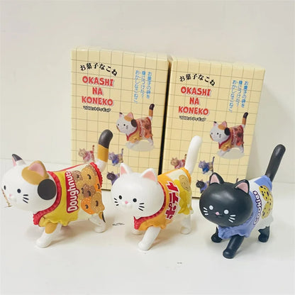 New Cat Blind Box Wearing Candy packaging Snack Cat Figure Toys kittens Dolls Blind Bag Decoration Kids Christmas Gift