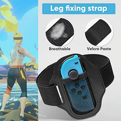 2PC Leg Strap for Switch Sports Play Soccer, for JoyCons Switch OLED Model Controller Game Accessories,Adjustable Elastic Strap - PlusoneToys