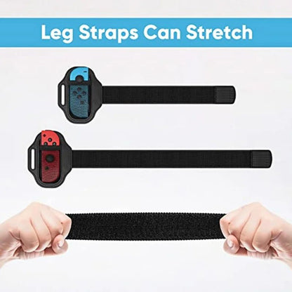 2PC Leg Strap for Switch Sports Play Soccer, for JoyCons Switch OLED Model Controller Game Accessories,Adjustable Elastic Strap - PlusoneToys