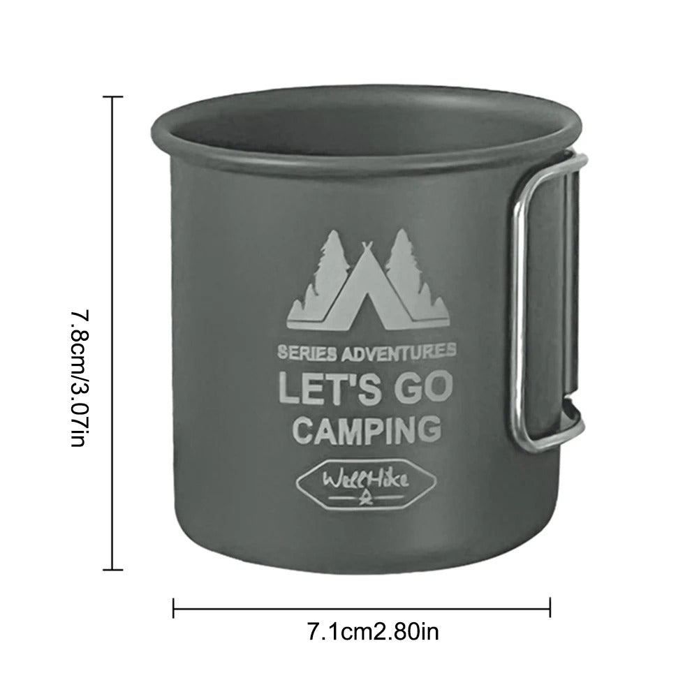 300ML Camping Mug Aluminium Alloy Folding Cup Nature Hike Mug Ultra - Light Camping Travel Water Cup Outdoor Camping Cookware - PlusoneToys