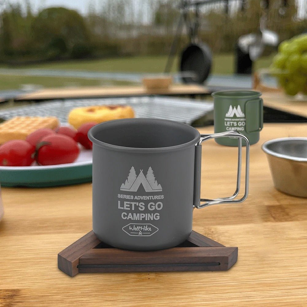 300ML Camping Mug Aluminium Alloy Folding Cup Nature Hike Mug Ultra - Light Camping Travel Water Cup Outdoor Camping Cookware - PlusoneToys