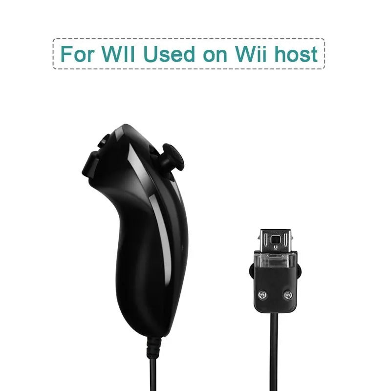 Wired Nunchuck For Nintendo Wii Game Controller Hand Curved Game Handle Controller Nunchuk For Wii Gamepad Accessories