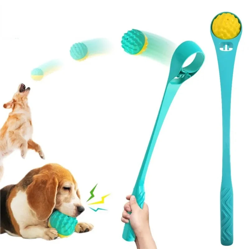 Pet Tossing Cue and Dog Training Toy Ball Tossing Ball Launcher Dog Outdoor Funny Training The Dog Molar Toy Ball