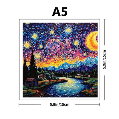 3D Wooden Puzzle Starry Space Adult Gift Puzzle Puzzle puzzle Art Decoration Wall Decoration Gift Children's Intelligence - PlusoneToys