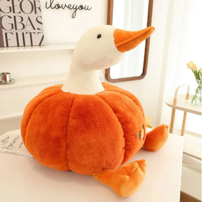 Cute Big Pumpkin Goose Plush Toys Kawaii Animal Large Duck Cartoon Sleep Pillow Cushion Soft Stuffed Doll Girl Children For Gift