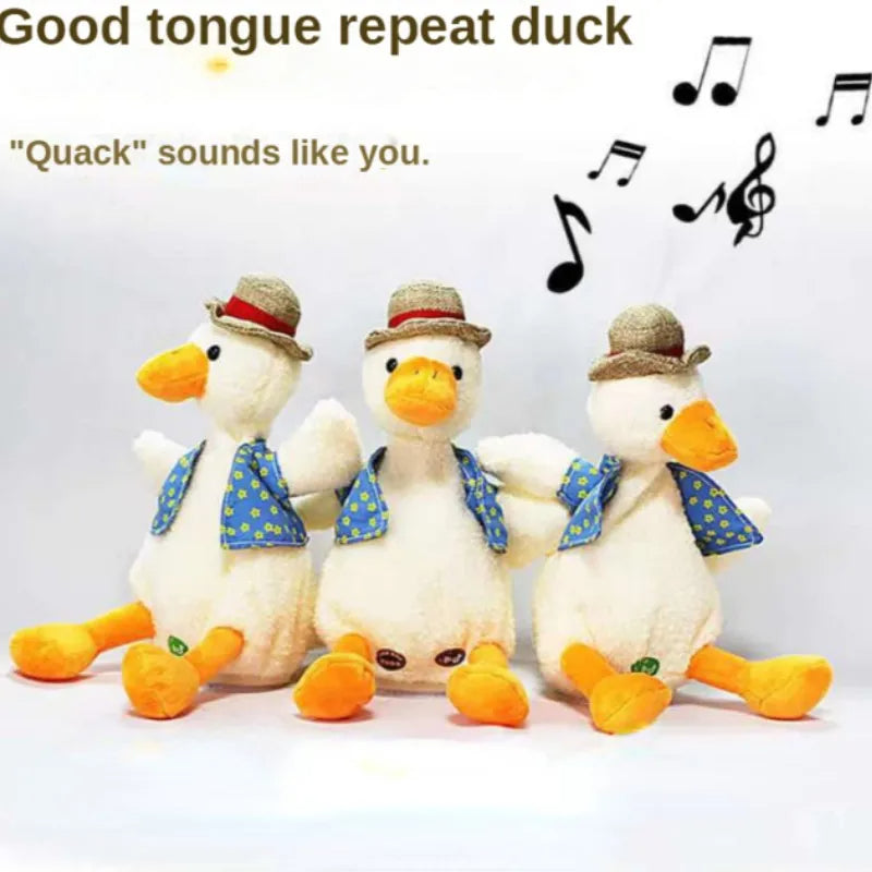 Electric Plush Toys Speaker Talking Replay Duck Dancer Recording Singing Dancing Ducks Electronic Doll Baby Toys for Children