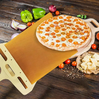 Sliding Pizza Peel Shovel Foldable Handle Transfer Tray Pizza Spatula Bread Baking Tools Kitchen Aaccessories Gadgets