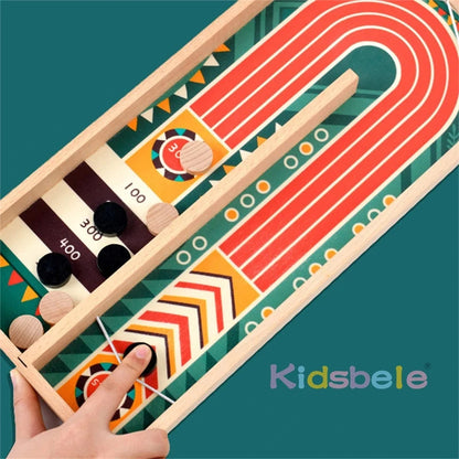 Wooden Board Game Set Toy Disc Mind Battle Game Shuffleboard Curling Game Ideal For Adult And Family Entertainment Kids Gifts