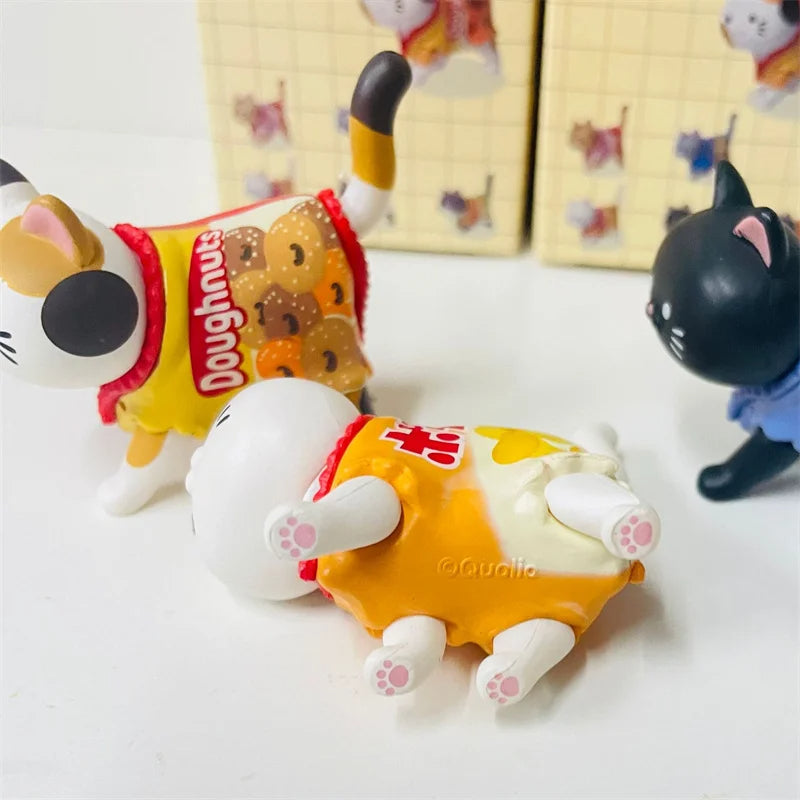 New Cat Blind Box Wearing Candy packaging Snack Cat Figure Toys kittens Dolls Blind Bag Decoration Kids Christmas Gift