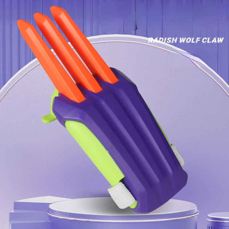 WEPICK Wolverine Radish Claw Knife Creative Students Decompress Children To Vent Retractable Radish King Kong Novelty Claw Toys