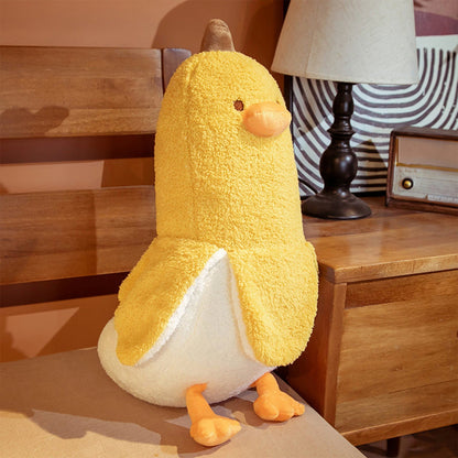 50CM Kawaii Creative Banana Duck Plush Toys Soft Down Cotton Cartoon Sleeping Pillow Home Sofa Bed Decoration Girl Gifts - PlusoneToys