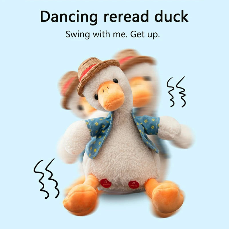 Electric Plush Toys Speaker Talking Replay Duck Dancer Recording Singing Dancing Ducks Electronic Doll Baby Toys for Children