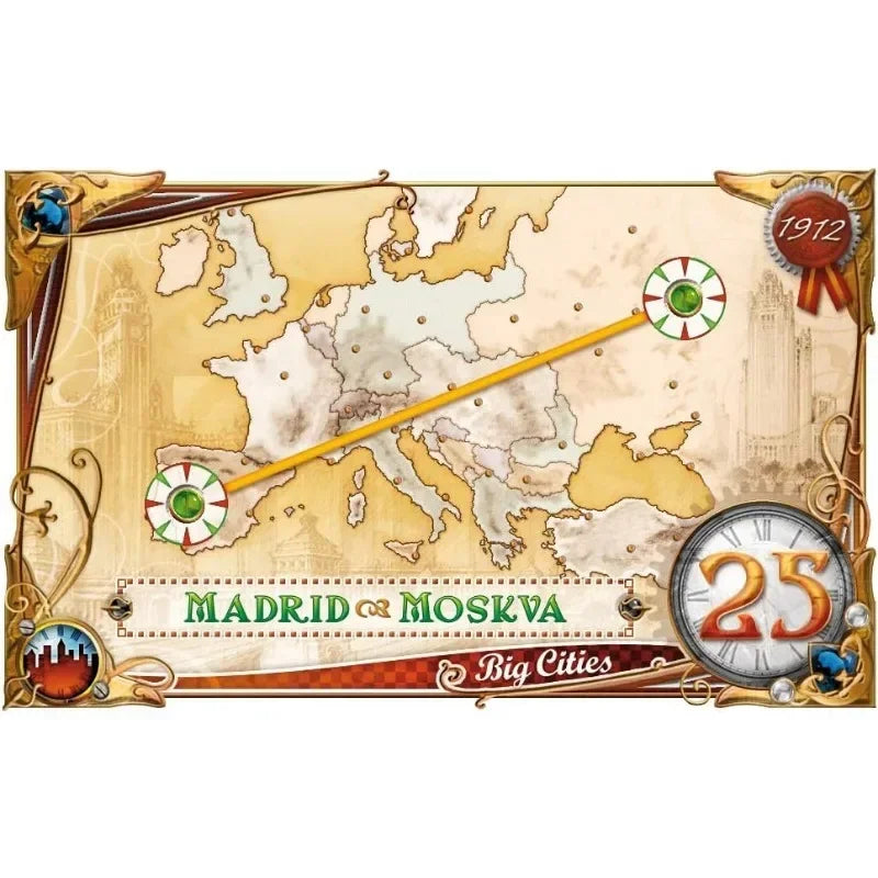 Ticket To Ride Europa 1912 Board Game EXPANSION Train Route-Building Strategy Game Party Play Cards Game Plot Board Game