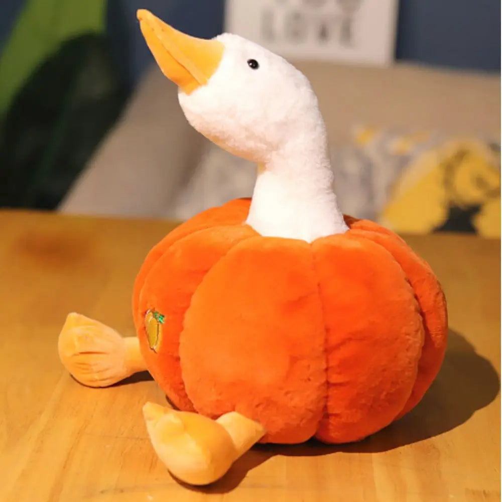 Cute Big Pumpkin Goose Plush Toys Kawaii Animal Large Duck Cartoon Sleep Pillow Cushion Soft Stuffed Doll Girl Children For Gift