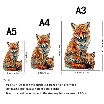 Warm Fox Family Wooden Puzzle Creative Variety Of Special Shapes Creative Gifts For Boys And Girls Birthday Gifts For Adults