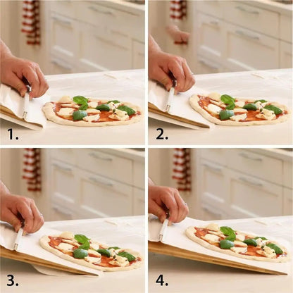 Sliding Pizza Peel Shovel Foldable Handle Transfer Tray Pizza Spatula Bread Baking Tools Kitchen Aaccessories Gadgets