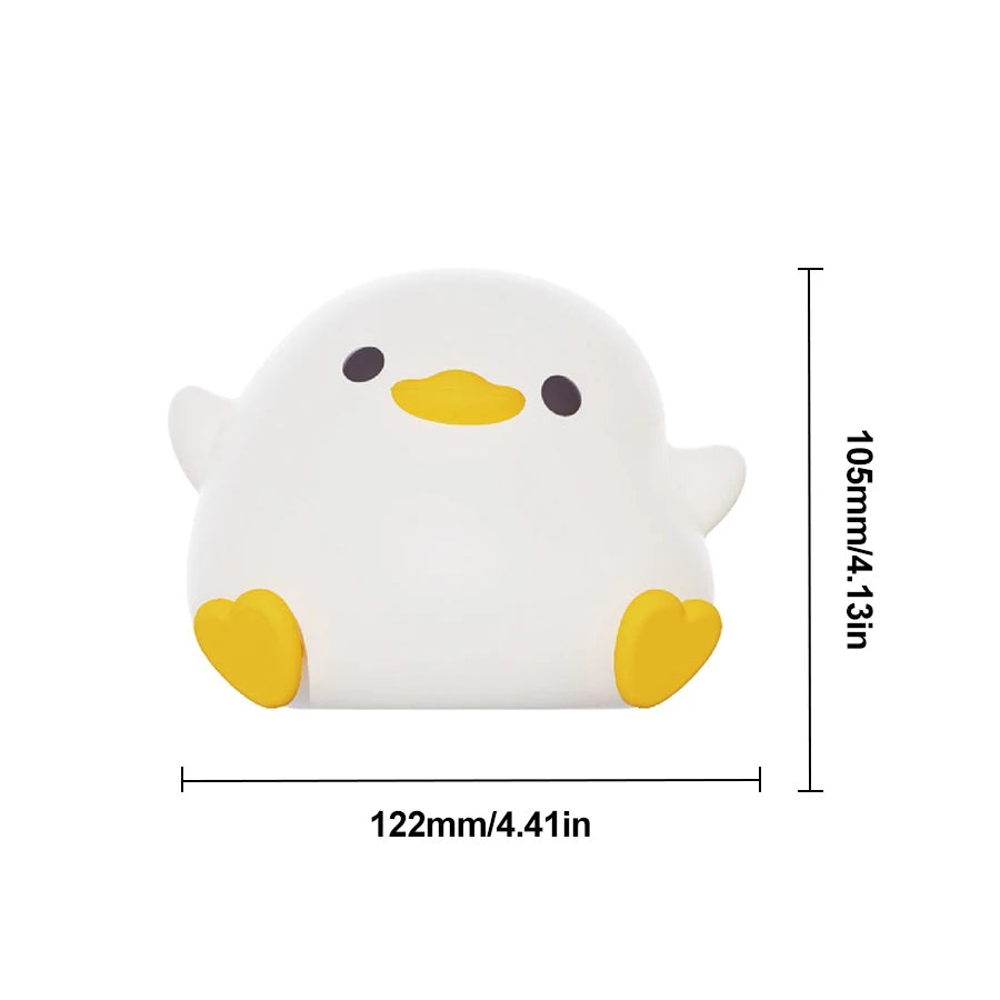 LED Night light for children duck Cartoon animals Silicone lamp Touch Sensor Timing USB Rechargeable for bedroom Bedside gifts