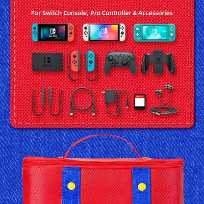 Large Carrying Protective Case for  Switch OLED Console Pro Controller Travel Storage Bag Case For Switch Accessories