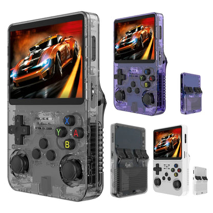 R36S Retro Handheld Video Game Console Linux System 3.5 Inch IPS Screen R35s Pro Portable Pocket Video Player 64GB Games