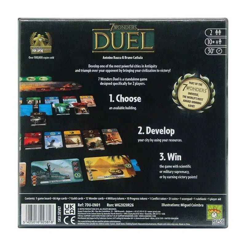 7 Wonders Duel - (English Version) - A board game by Repo from Antoine Bauza - PlusoneToys