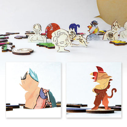 Dragon Ball Wooden Cartoon puzzles children's Anime toy puzzle birthday gift Totoro Jigsaw Adults Decompression Toys