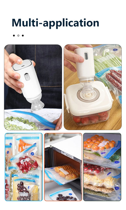 Kingroon Food Vacuum Storage Bags (5pcs) With Electric Vacuum Pump