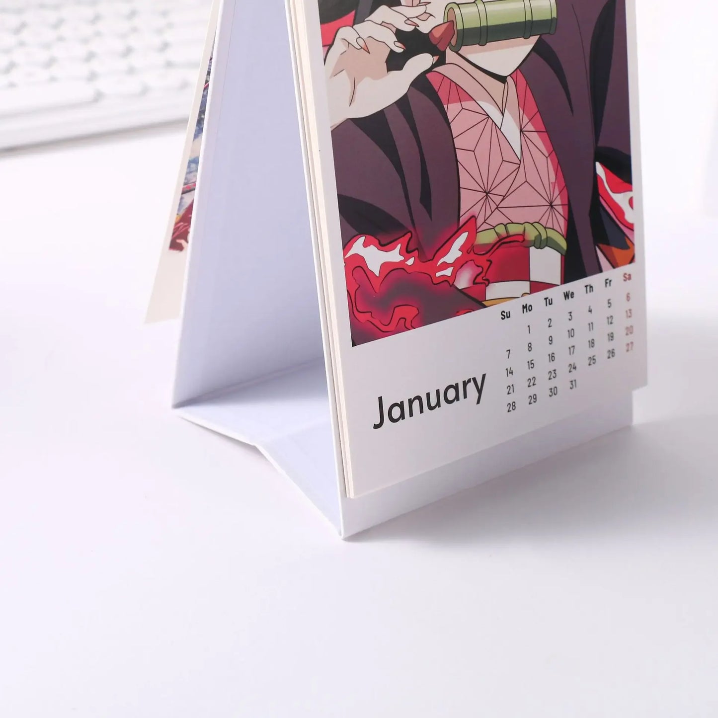 HOT Anime Demon Slayer SPY x Family 2024 New Year Table Calendar Anya Desk Calendar Agenda Organizer Planner Books